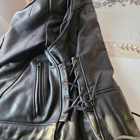 Fashions by Rose Women Leather Biker Jacket - Picture 6 of 11